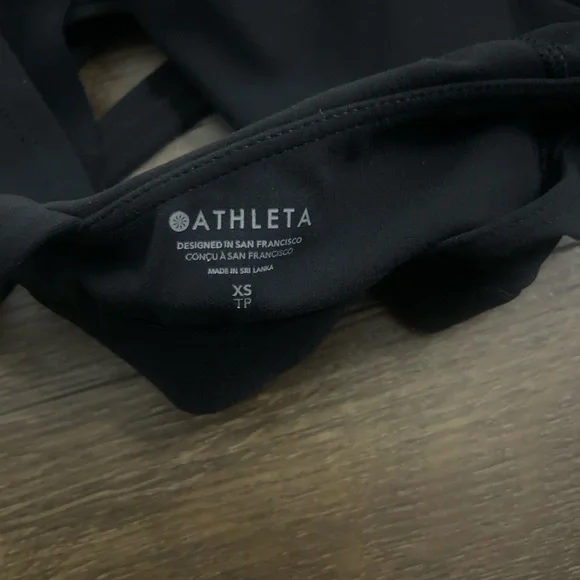 Athleta Black Longline Conscious Strappy Crop Bra - Picture 5 of 5